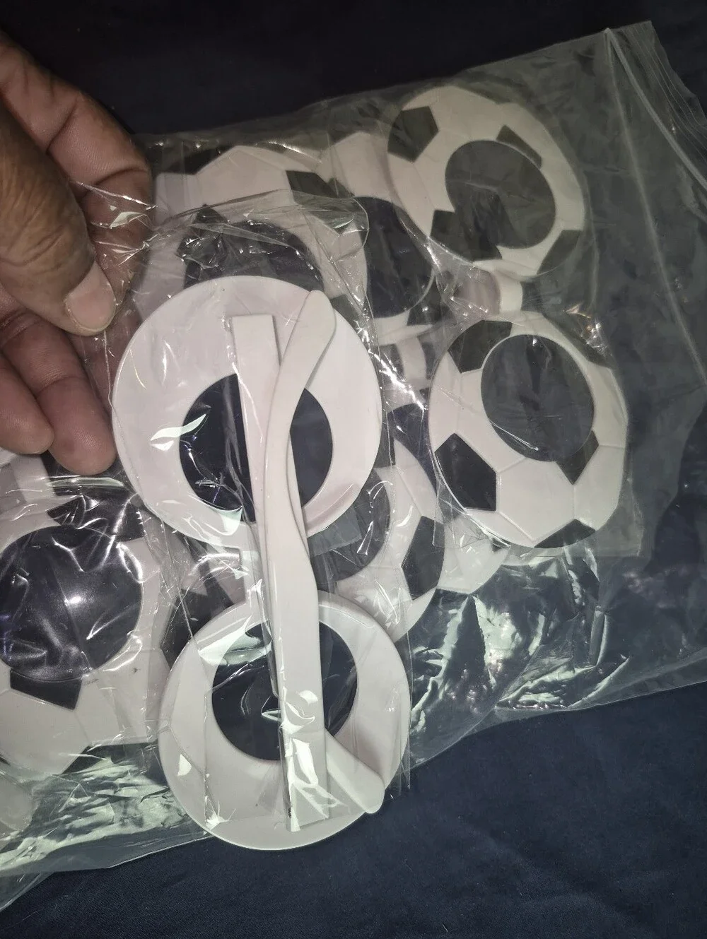 Black & White Soccer Ball Glasses